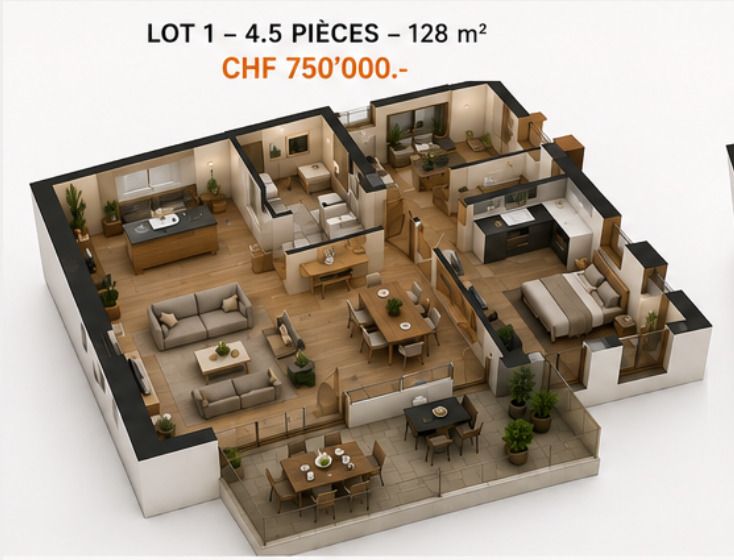 Projet immobilier d'exception au coeur de Cheiry / 6 appartements PPE -  Bild 2