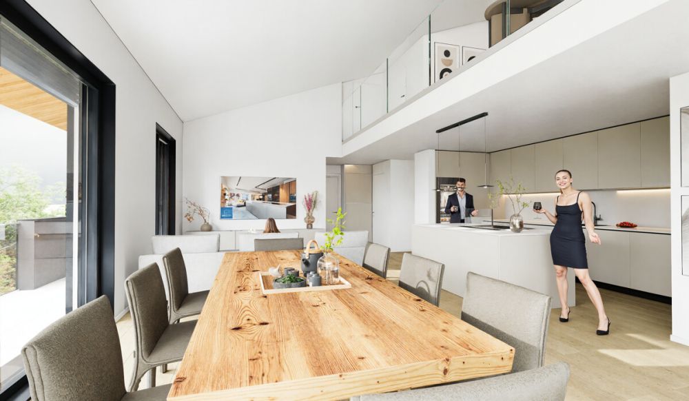 BOSCO LUGANESE ELEGANTES 4.5-ZIMMER-WOHNUNG MIT PANORAMABLIK, 10 MINUTEN - 08.10.25  ATTICO 5