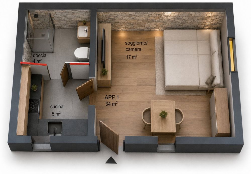 NEU 1,5 Zimmer in Sigirino – Ideal zum Wohnen oder als Investition -  Bild 5