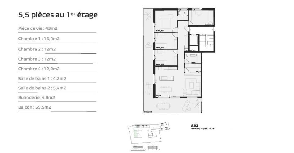 Chermignon, dernier 5.5 pièces neuf en cours de construction - Appartement 5.5 pièces - image - 7