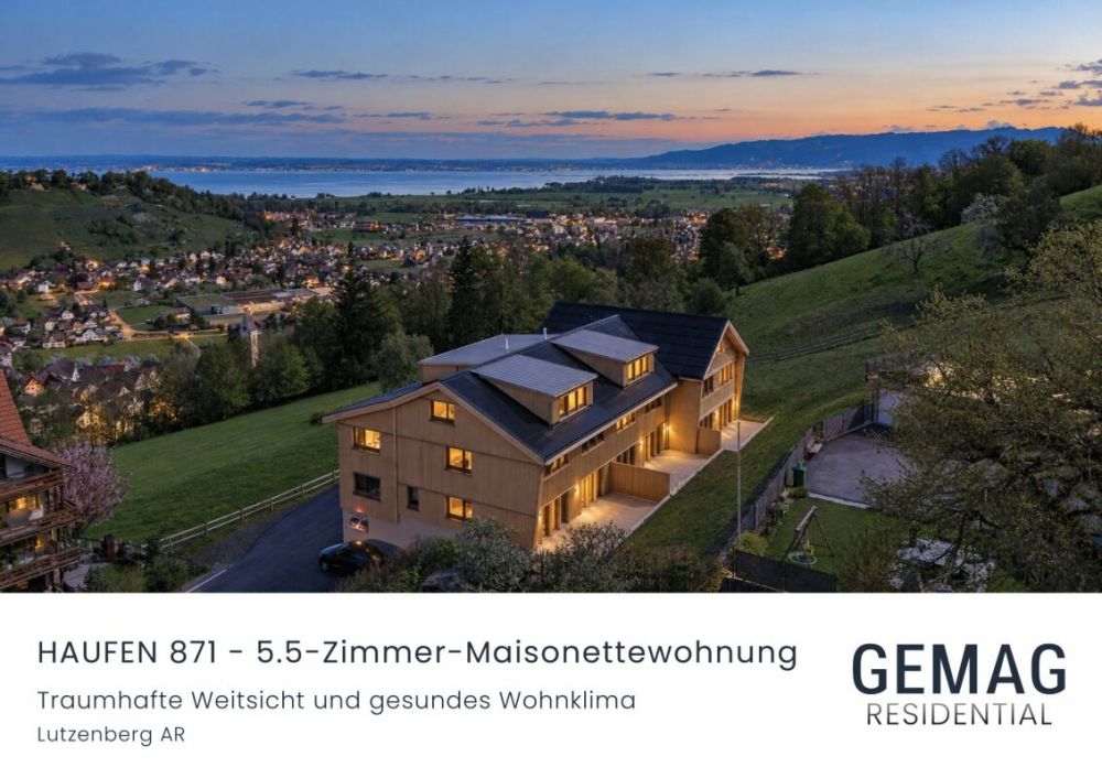 DER Logenplatz über dem Bodensee - 5.5-Zimmer-Maisonette in Vollholzbauweise mit traumhafter Seesicht -  Bild 1