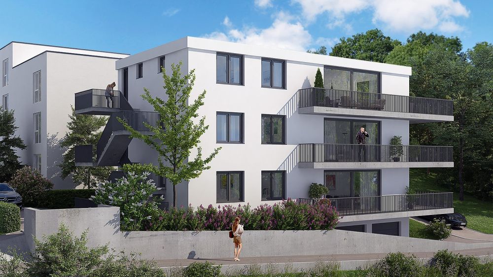 Moderne 3.5-Zimmer-Neubau-Wohnung mit Balkon und Garage in Dornach -  Bild 2