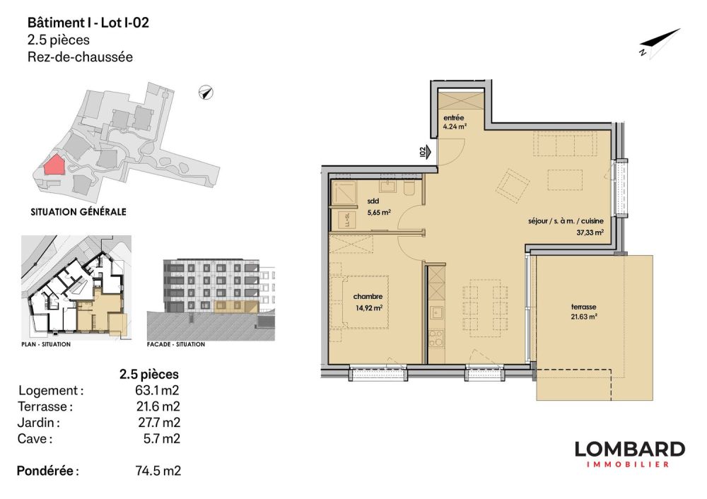 Appartement de 2.5 pièces en rez-de-jardin -  Bild 6