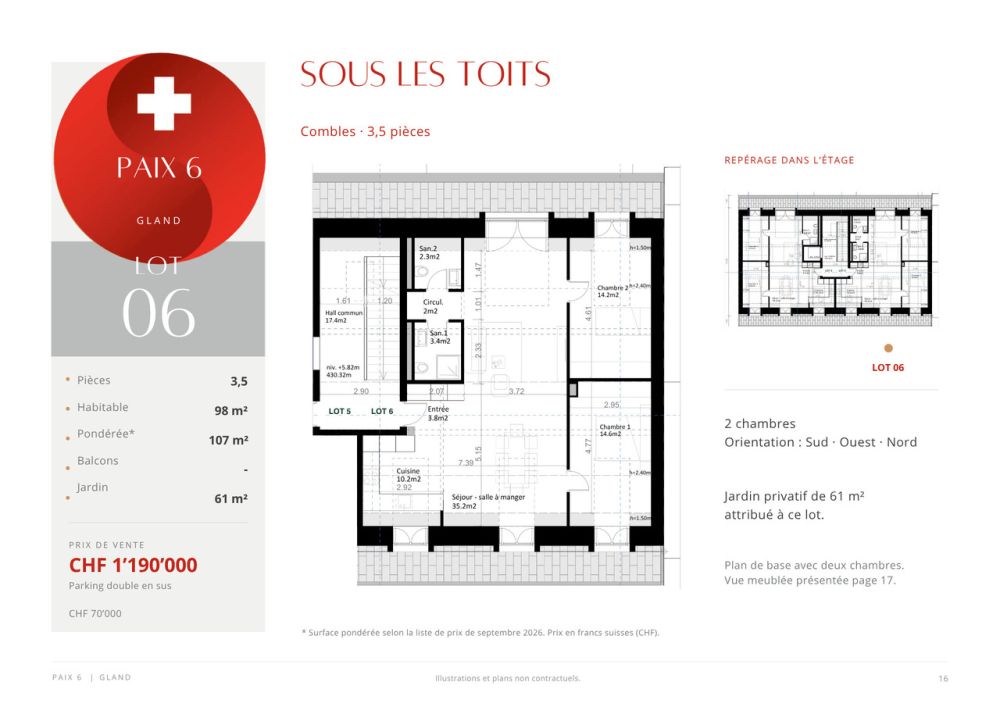 Sur plans: Bel appartement de 3,5 pièces, pour privés ou investisseurs -  Bild 10