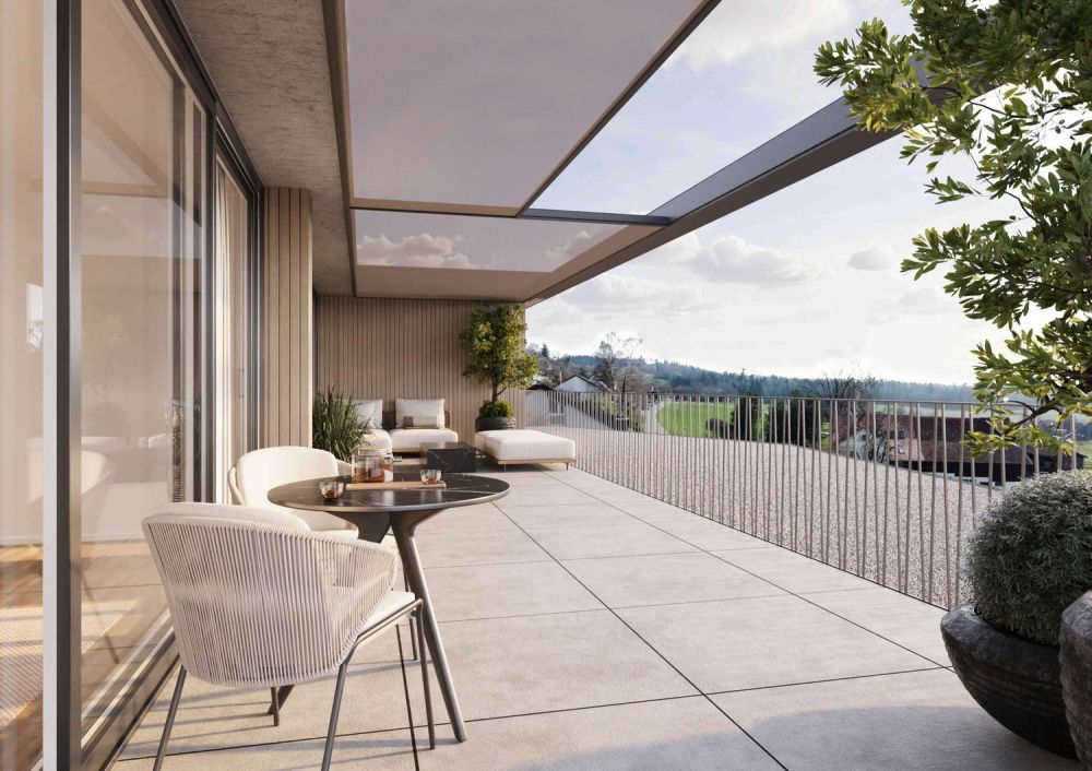 Exklusives Wohnen in Wermatswil - Terrasse