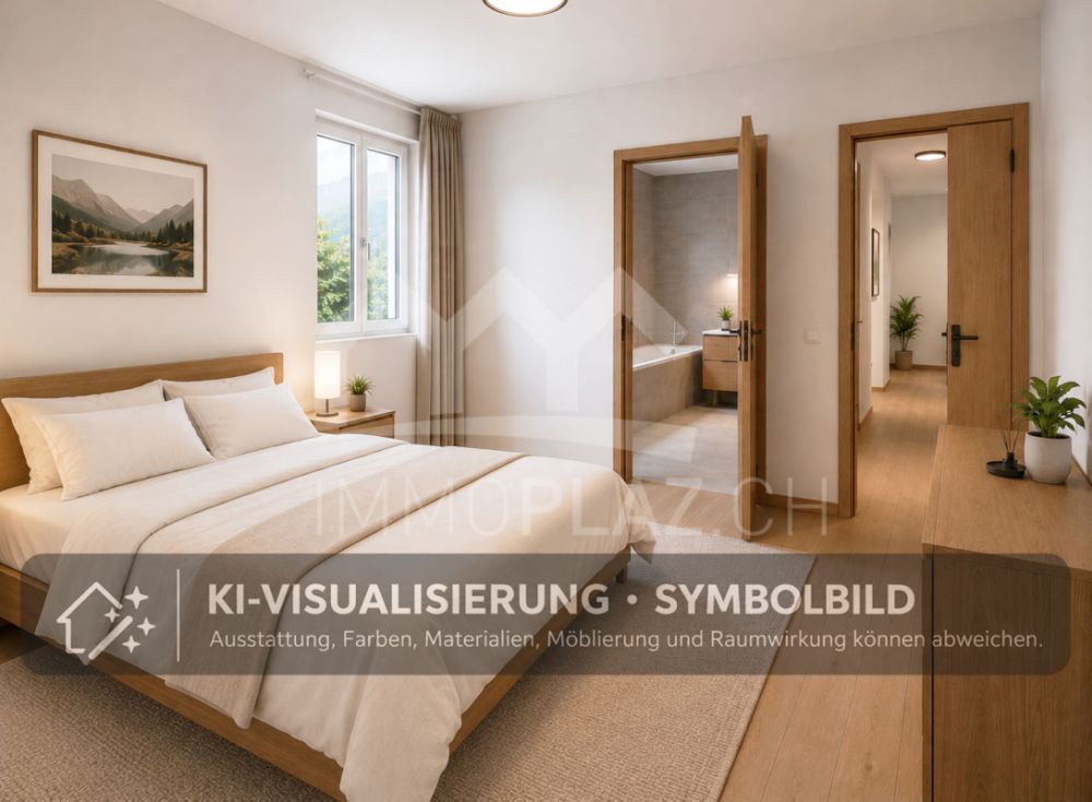 4½ Zi.-Wohnung mit Balkon & freie Bergsicht -  Bild 3