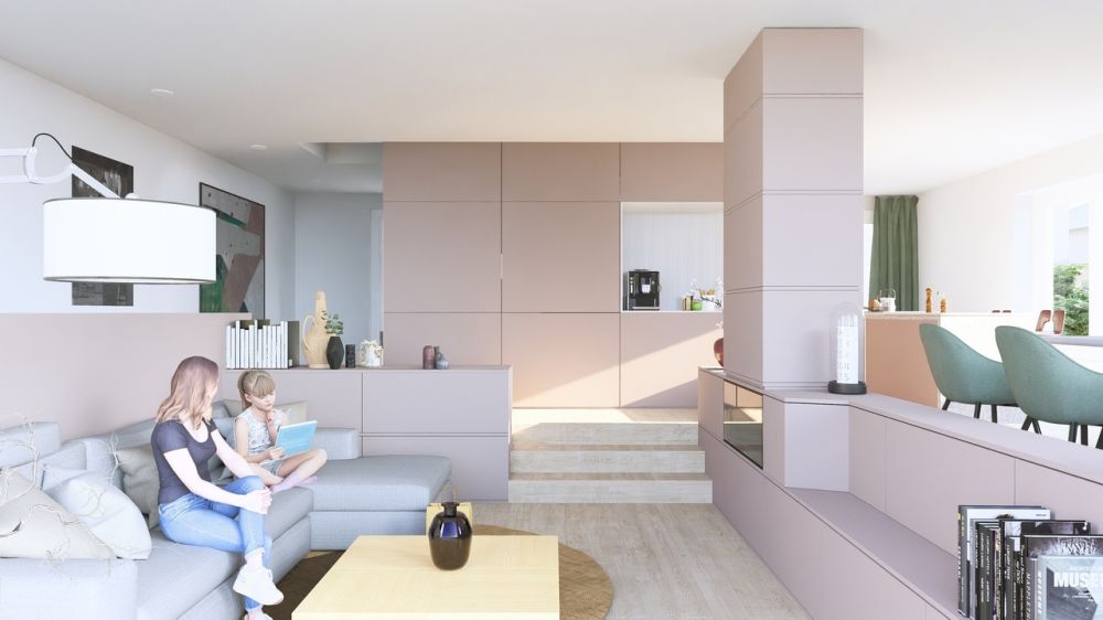Neubauprojekt Allmendgasse mit vier 7.5-Zimmer-Doppelhäuser (Haus D) - Visualisierung