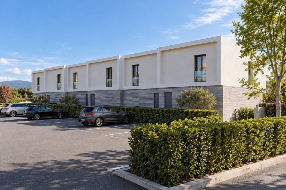 Nuova casa contigua 4,5 con giardino privato, terrazzo e piscina -  Bild 9