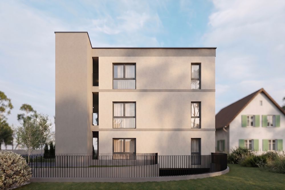 Neubau: Gartenwohnung viel Grünfläche und modernem Wohnkomfort - Ansicht