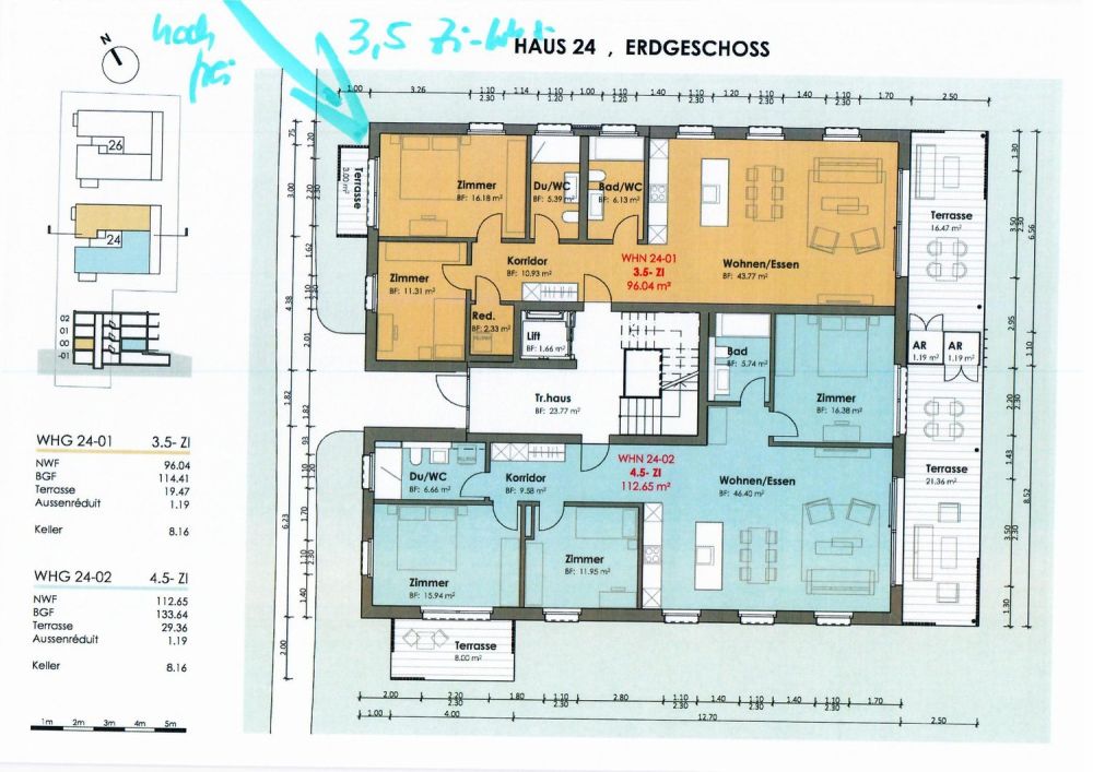 Neubau 3,5 Zi - EG Whg.  in Thun MFH Neufeldtrasse 24 zentral und beliebt - Bild 1