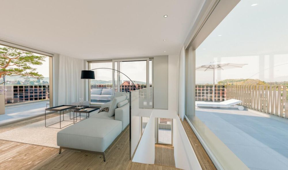 Sonnige Attika in Riehen - Weitsicht & grosszügige Terrassen -  Bild 3