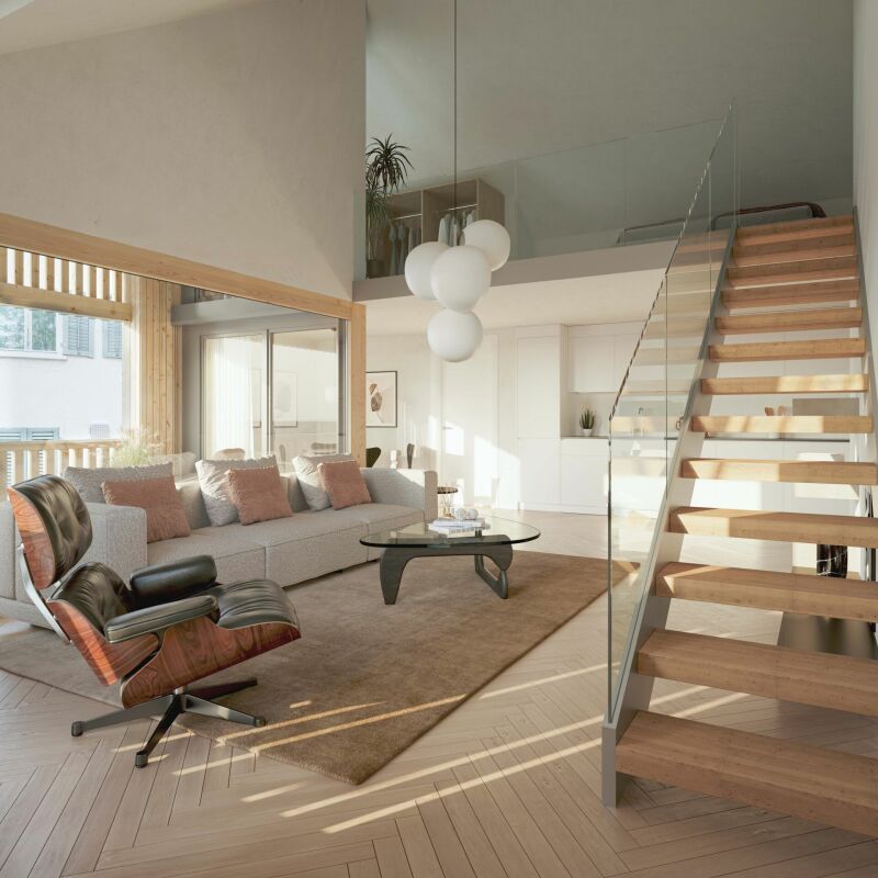 attraktive 2 ½-Zi-Dach-Maisonettewohnung an idyllischer Wohnlage in Oberschan -  Bild 2