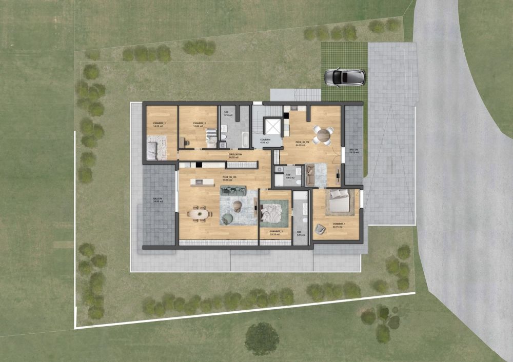 Neue 3.5-Zimmer-Wohnung mit großem Balkon – Freie Sicht im Herzen von Gibloux -  Bild 12