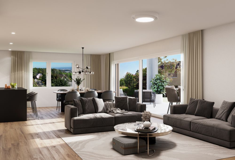 4.5 Z.-EG-Wohnung B im Haus A, 138 m² Netto Wohnfläche, 25m² Sitzplatz - Wohnen