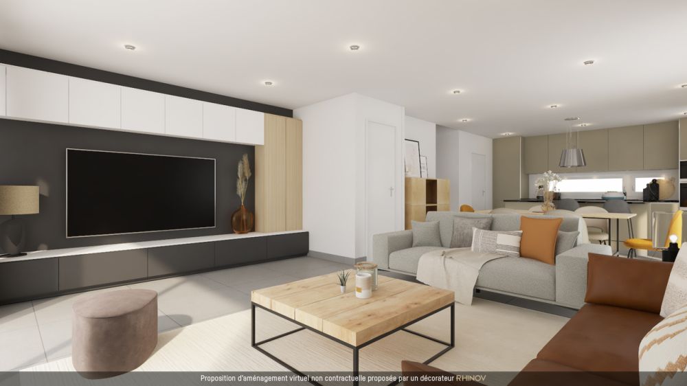 4 villas neuves - un cadre de vie idyllique au coeur de la nature! - Salon - proposition d'aménagement