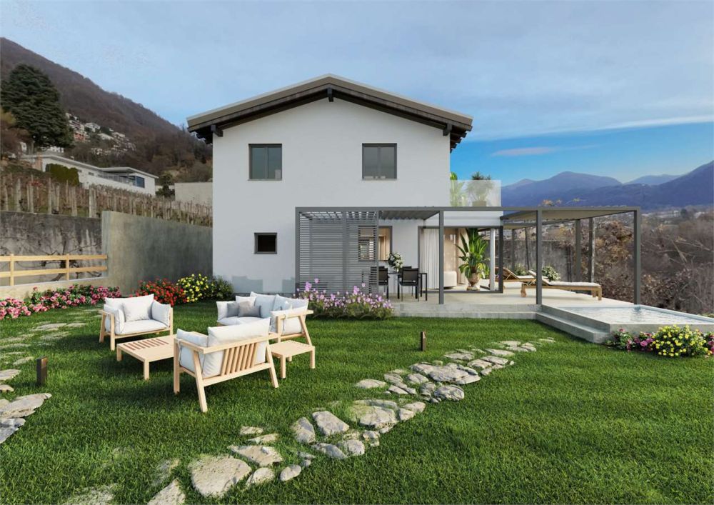 Gordola - Casa unifamiliare allo stato grezzo con splendida vista lago -  Bild 5