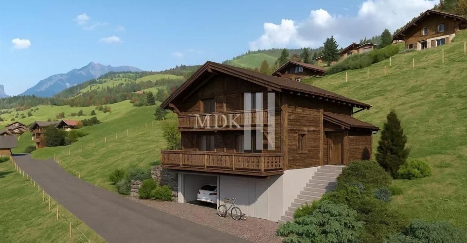 Chalet neuf avec permis de construire en vigueur à Val-d'Illiez - Chalet 4.5 pièces - image - 1