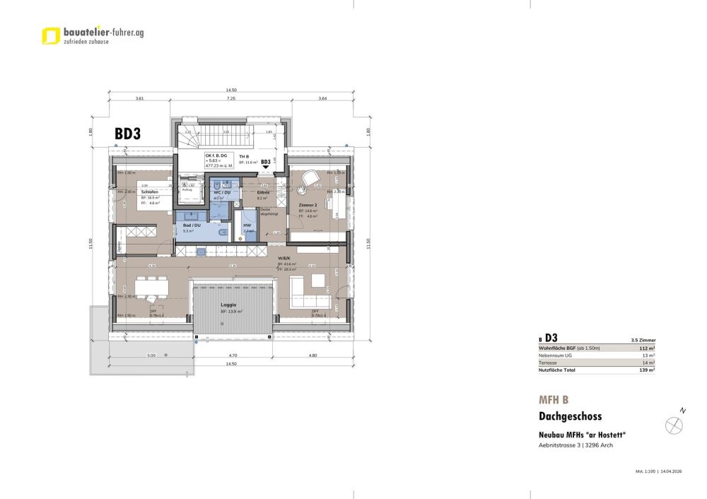 HIGHLIGHT! ; - 4.5 Zimmer-Gartenwohnungen in Arch ... -  Bild 6