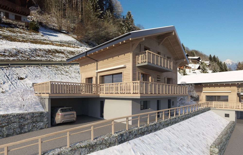 Einzelchalet "Les Pommats B" zum Verkauf in Val d'Illiez – Baugenehmigung liegt vor -  Bild 1