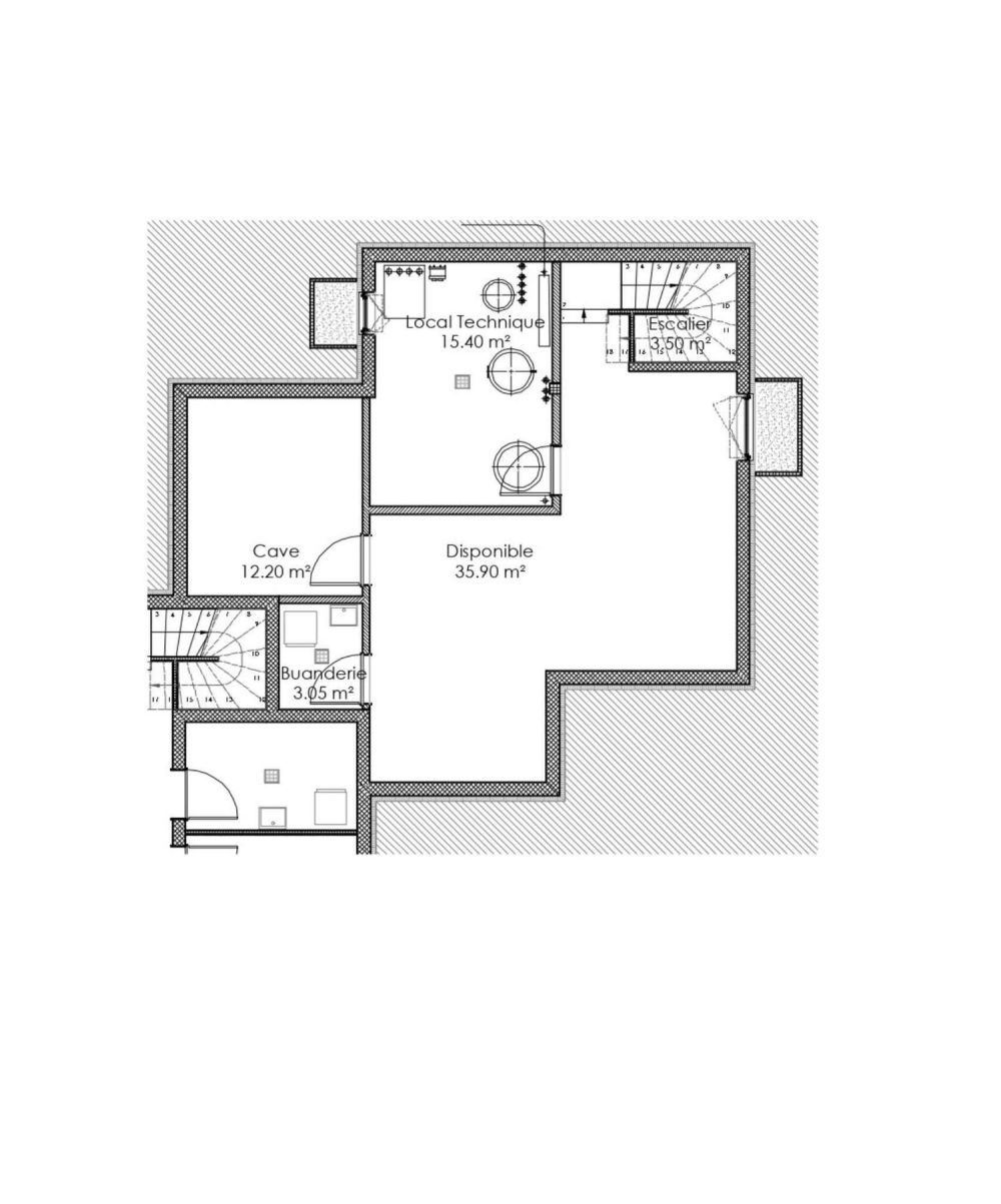 Le Logis - Villa "B" - Villa mitoyenne neuve de 6.5 pièces - Sous-sol