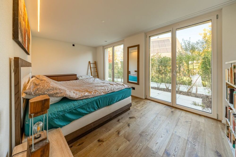 3.5-Zimmer-Gartenwohnung an ruhiger Lage in Amriswil mit Blick ins Grüne (Landwirtschaftszone) - Elternschlafbereich