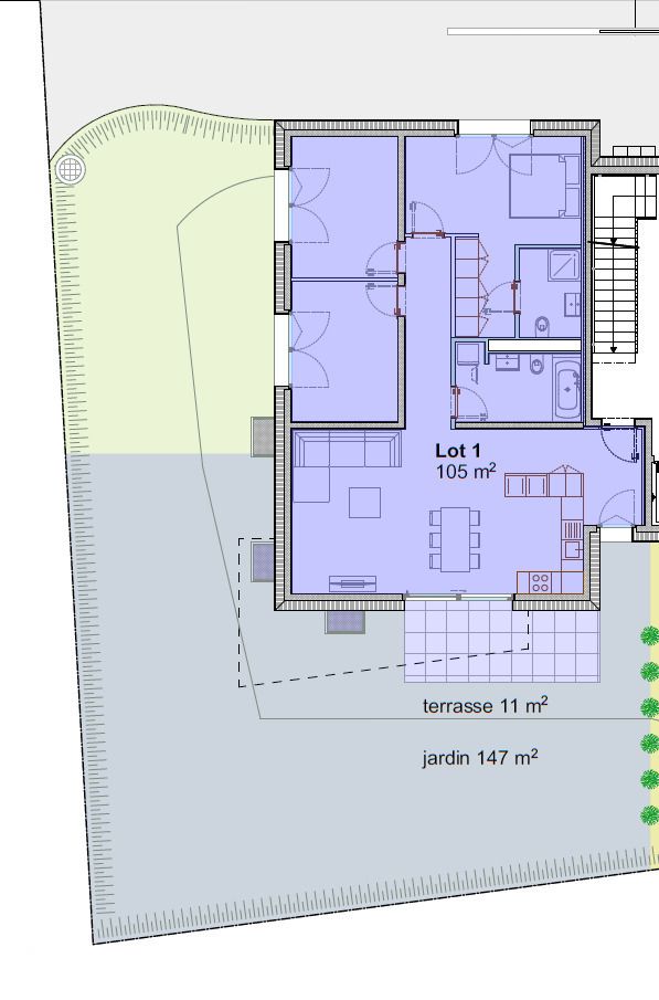 4.5P AU REZ AVEC PARKING SOUTERRAIN   LOT 1 - Bild 10