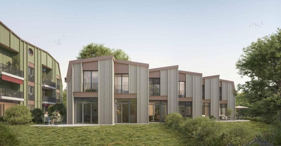 Le Logis - Villa "B" - Villa mitoyenne neuve de 6.5 pièces - Maison contiguë 6.5 pièces - image - 1