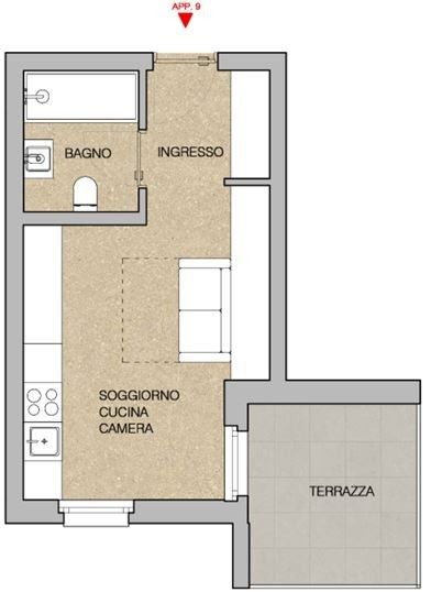 Neues Einzimmerapartment in Giubiasco zum Verkauf -  Bild 4