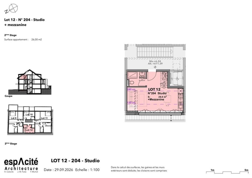 Lot n12 - Studio neuf + mezzanine au coeur de Cheseaux-sur-Lausanne -  Bild 6