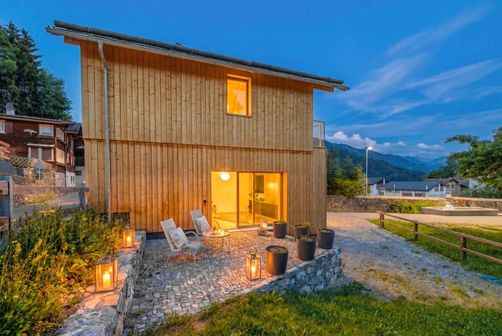 Ferienhaus mit Aussicht und moderner Architektur in Seewis - OW361_Seewis