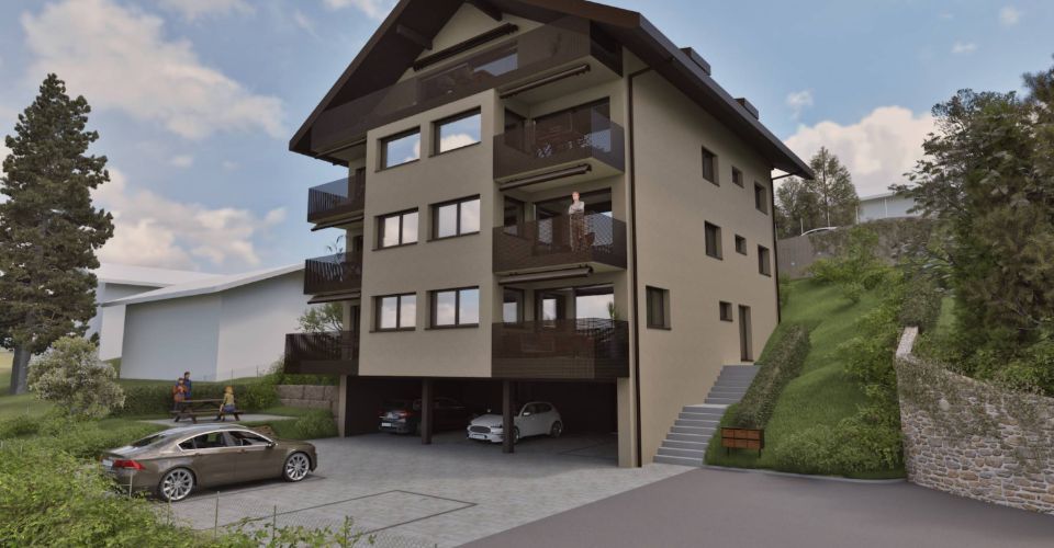 Magnifique appartement neuf de 4½ au rez supérieur avec 2 balcons, jardin privatif et vue dégagée - Appartement 4.5 pièces - image - 7