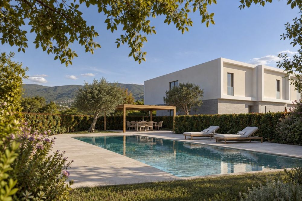 Nuova casa contigua 4,5 con giardino privato, terrazzo e piscina -  Bild 2