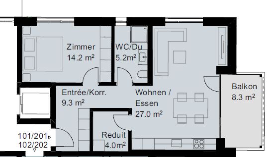 Attraktive 2½-Zimmerneubauwohnung an ruhiger Lage in Bad Zurzach -  Bild 8