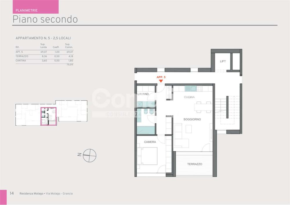 App. 2.5 - Nuova Residenza Molago Grancia - Bild 13