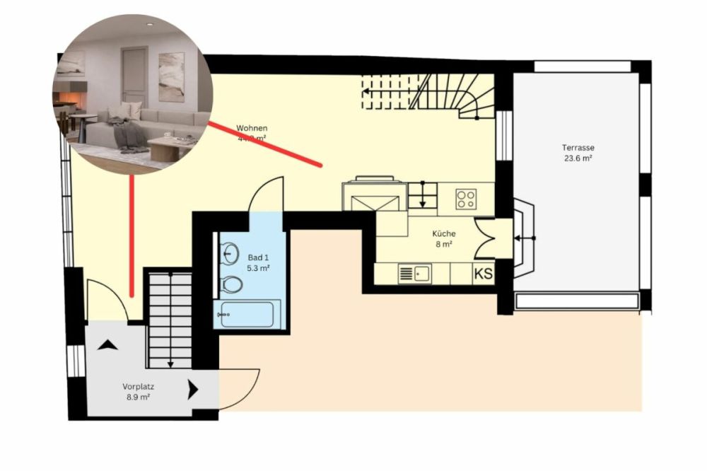 Jetzt noch mitbestimmen | Maisonette mit Wohnkomfort, Offenheit und Rückzugsmöglichkeiten -  Bild 4