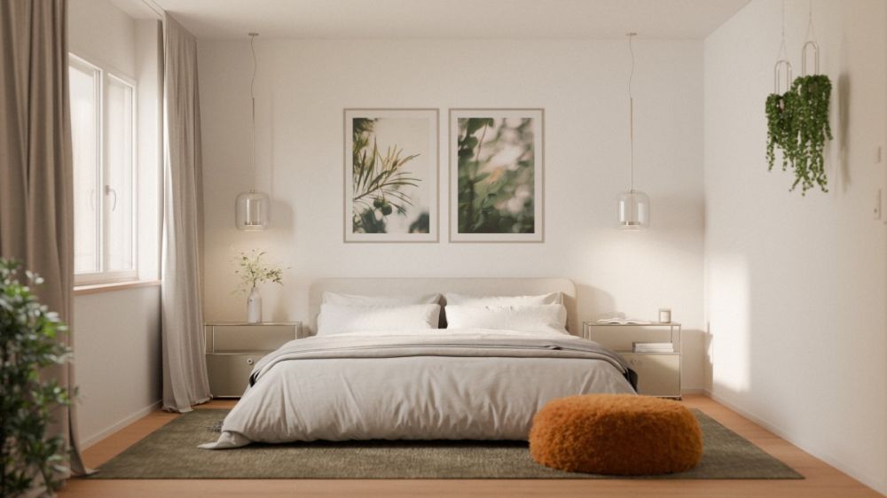 Leben am Wildbach in Hinwil: 4.5 Zimmer Gartenwohnung - Schlafzimmer