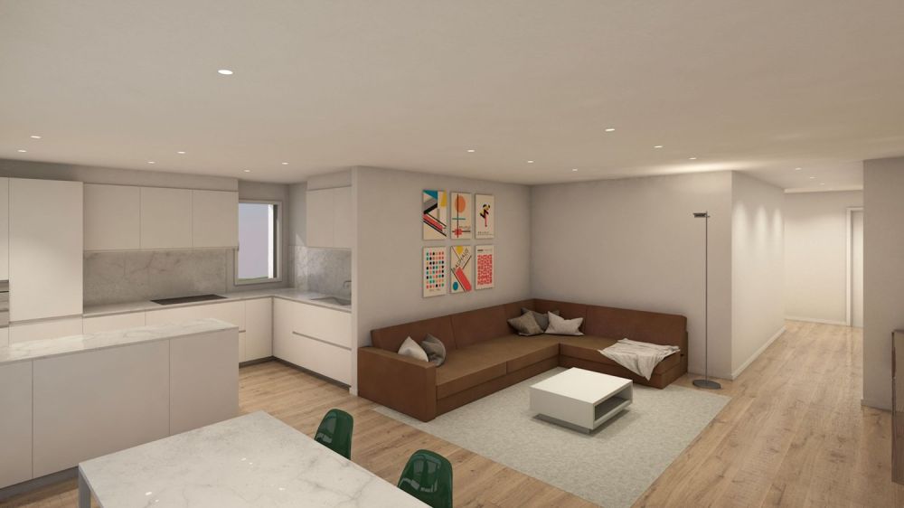 Nuovo ed elegante 4.5 locali con ampio terrazzo - Cucina e soggiorno