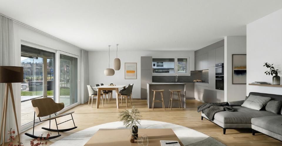 Appartement de 4,5 pièces au rez-de-chaussée - avec terrasse et jardin - Appartement 4.5 pièces - image - 3
