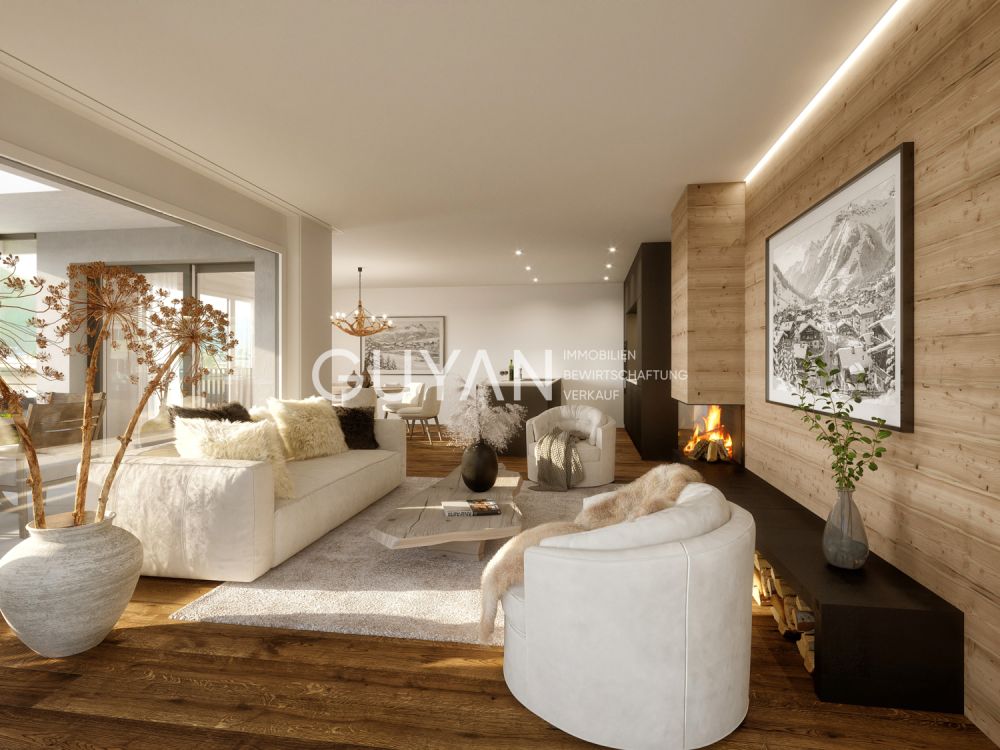 3 1/2- ATTIKA ZWEITWOHNUNG ABELIA, NR. 1A.32 - Wohnbereich Visualisierung