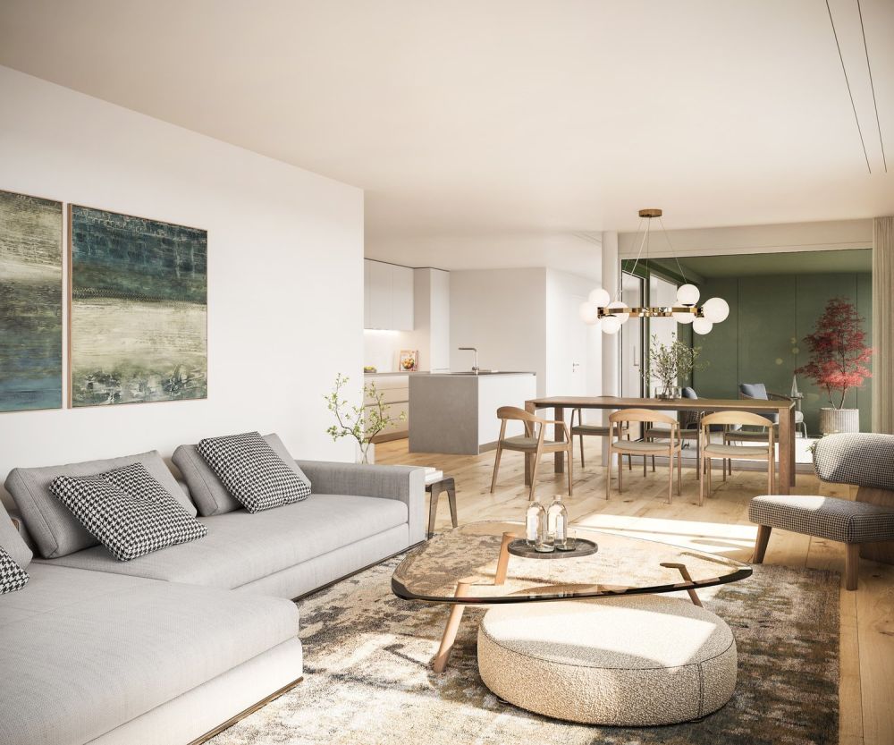 Wohnen im Dorfkern - «Bänkliwiese» Oberrohrdorf - Innenvisualisierung Wohnen