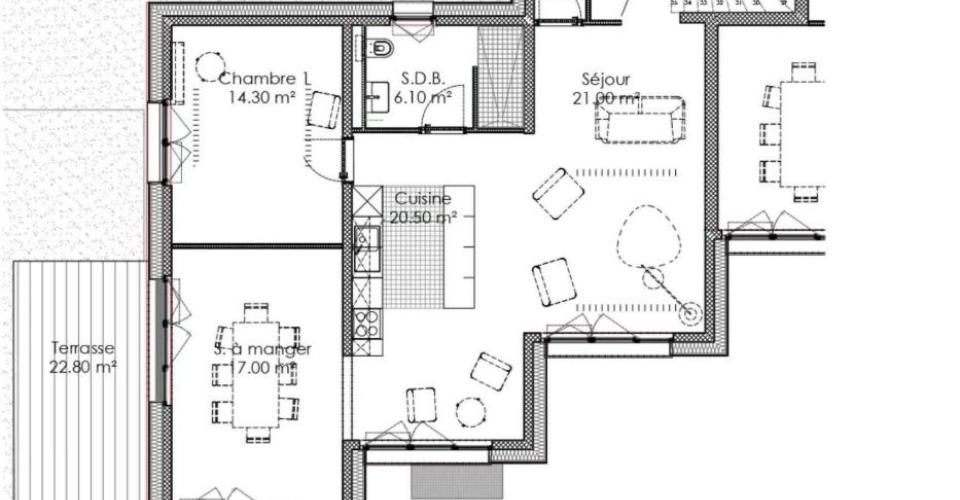 LE LOGIS - Villa "A" - Villa mitoyenne neuve de 6.5 pièces - Maison contiguë 6.5 pièces - image - 6