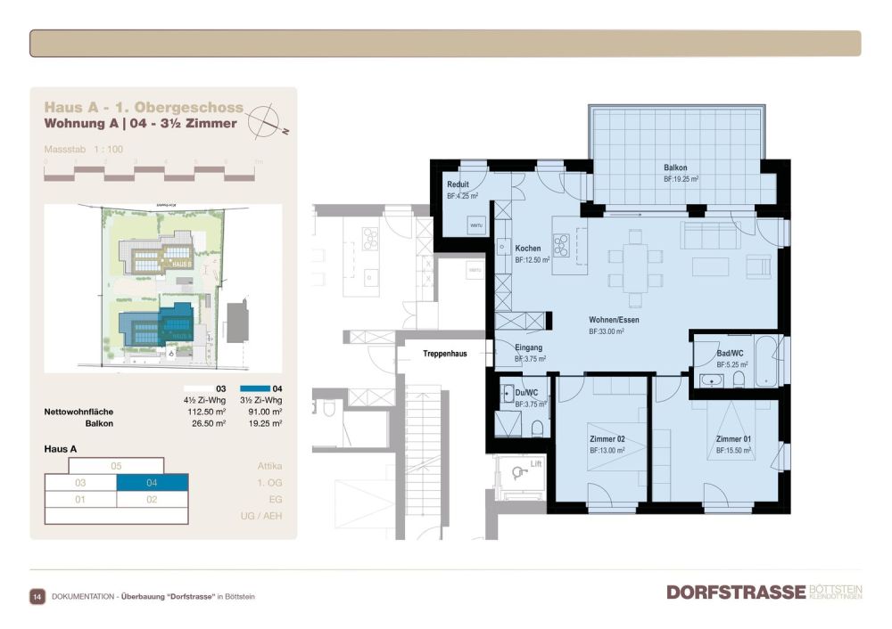 Moderne 3.5-Zimmer Wohnung in Böttstein kaufen -  Bild 8
