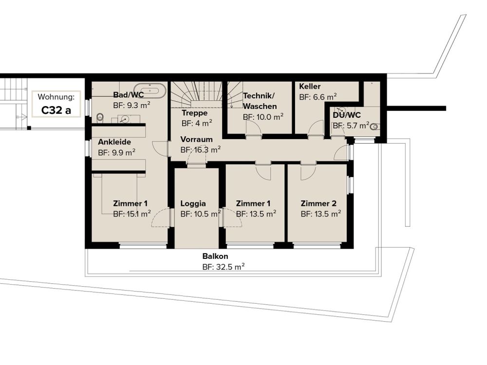 Exklusive 5.5 Zi-Maisonettewohnung in Zweifamilienhaus ( auch als Zweifamilienhaus erwerbbar ) -  Bild 9