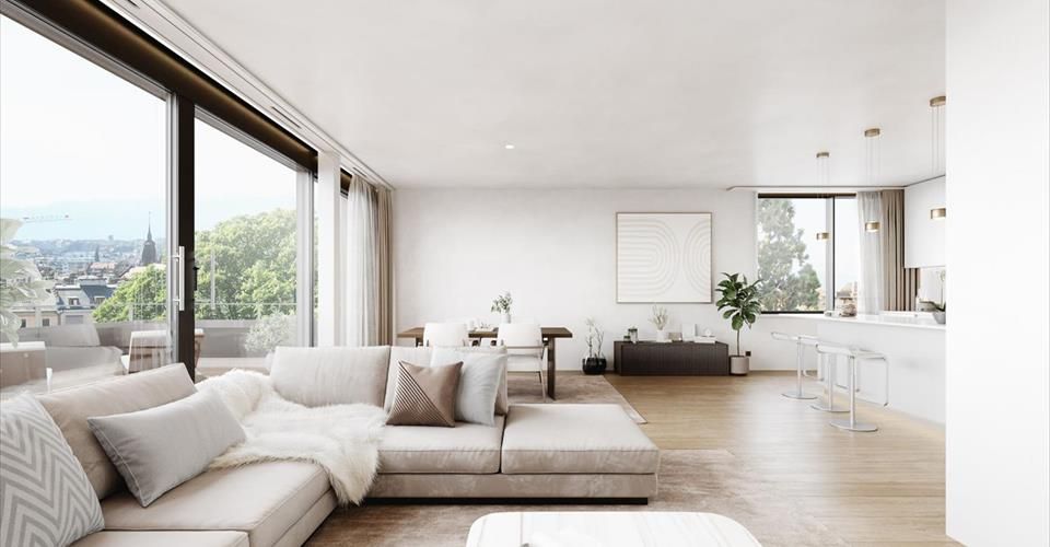 LAC TOWER : Plus que 2 appartements & 1 Attique neufs à vendre au Eaux-Vives - Appartement 4.5 pièces - image - 9
