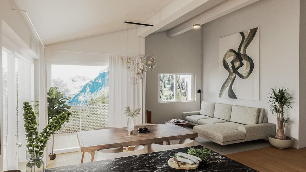 Nouvelle promotion - Résidence de 4 appartements en PPE à Collombey village - Dans les combles, 3.5 pièces, 87.50 m2