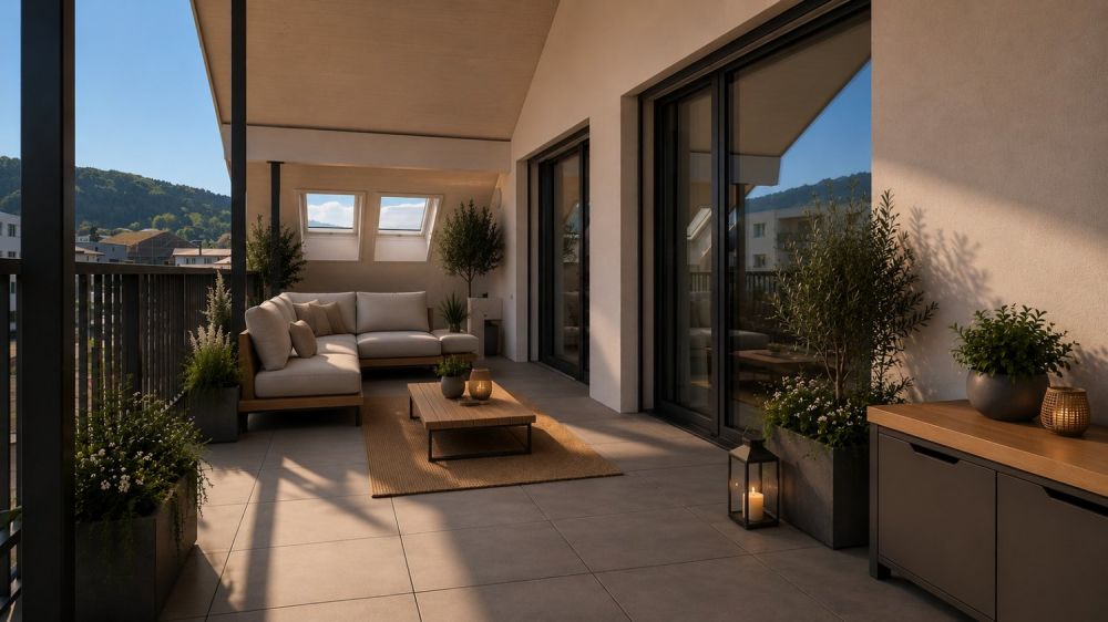 Attique dans les combles de 5,5, Minergie, terrasse de 33 m2 -  Bild 3