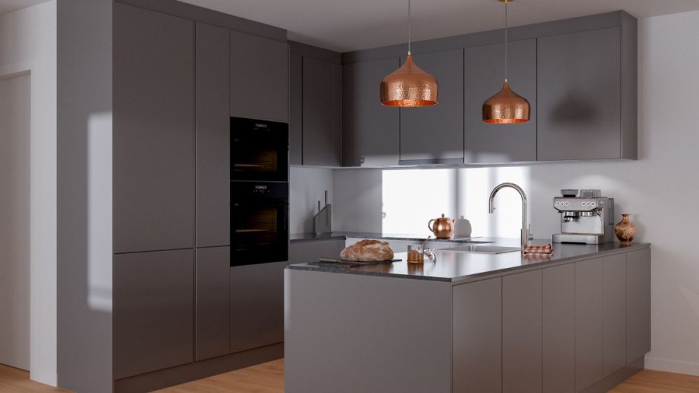 Leben am Wildbach in Hinwil: 4.5 Zimmer Gartenwohnung - Küche