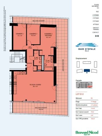 Magnifique appartement neuf de 4,5 pièces avec spacieux balcon couvert de 76 m2! -  Bild 10
