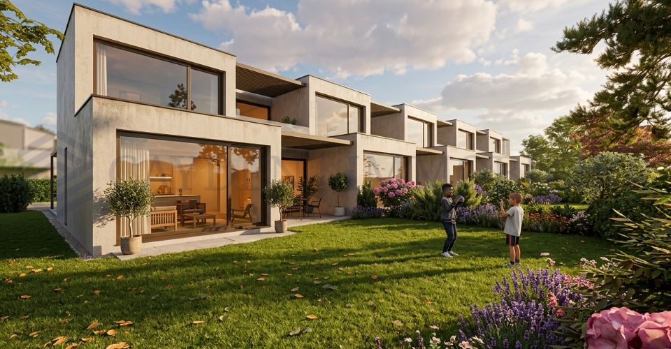 Villa C : Villa neuve contemporaine HPE à Veyrier - Maison 5.5 pièces - image - 5