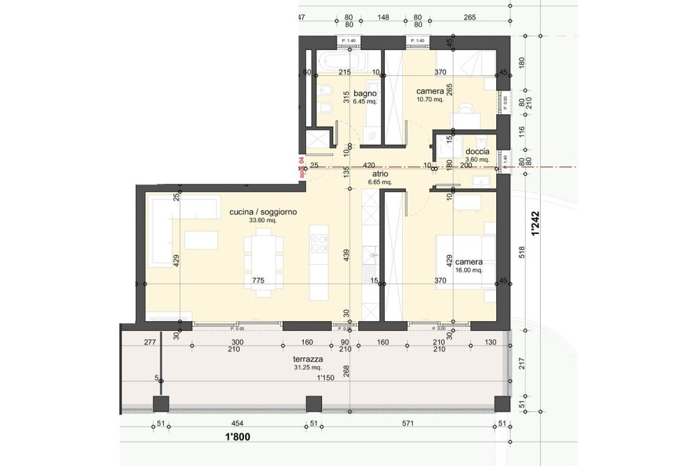 BEL 3.5 LOCALI DI NUOVA EDIFICAZIONE CON TERRAZZA AD AGNO -  Bild 7